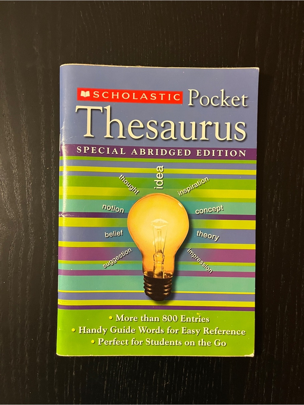 Scholastic Pocket Thesaurus Special Abridged Edition Paperback Book